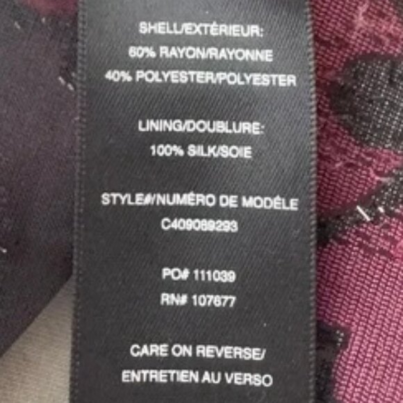 Alice + Olivia Velvet Flocked Sheer Chiffon Designer Blouse XS Black Seen on TV - Picture 11 of 13